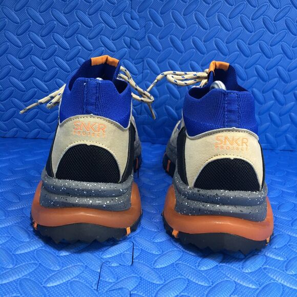 SNKR Project Mens Shoes Size 8.5 Sand Blue Suede Mid Top Casual Sneakers - Picture 4 of 11